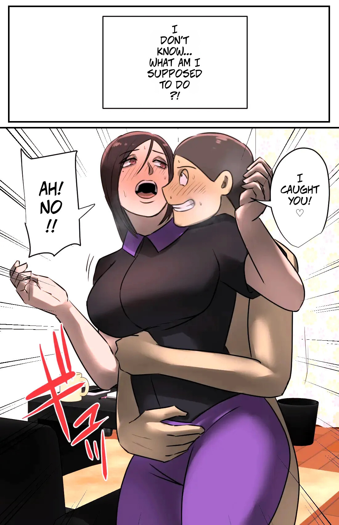 hentai manga A Saleswoman Interrupted Me While I Was Jerking-Off